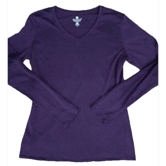 Segments - Women's 100% Merino Long Sleeve Base Layer -Purple, L, has flaw READ - Picture 1 of 9